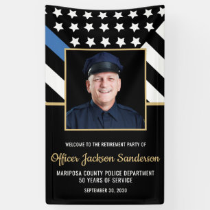Law Enforcement Police Retirement Party Welcome Banner