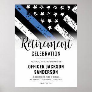 Law Enforcement Police Retirement Party Welcome Poster