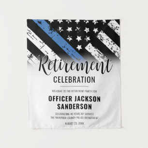 Law Enforcement Police Retirement Party Welcome Tapestry