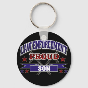 Law Enforcement Proud Son Key Ring
