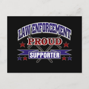 Law Enforcement Proud Supporter Postcard