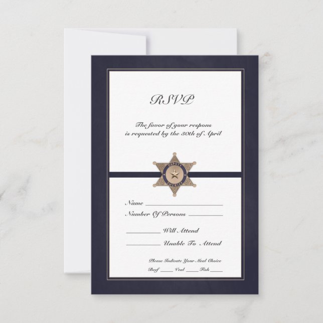 Law Enforcement RSVP Card (Front)