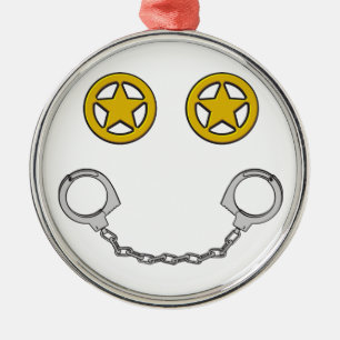 Law Enforcement Smile Metal Tree Decoration