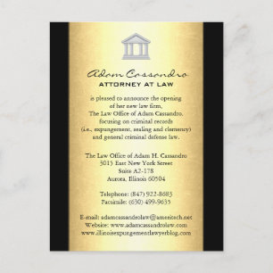 Law Firm Announcement Cards