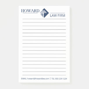 Law firm attorney personalised legal company logo post-it notes