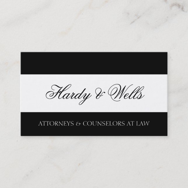 Law Firm B/W - Available Letterhead - Business Card (Front)
