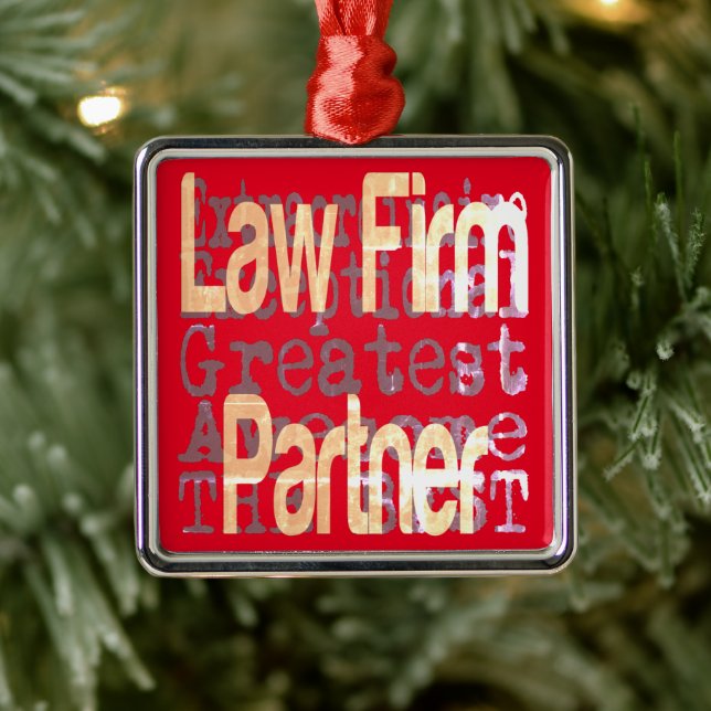 Law Firm Partner Extraordinaire Metal Ornament (Tree)