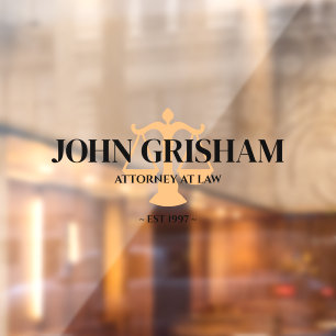 Law Firm Personalised Editable Window Cling