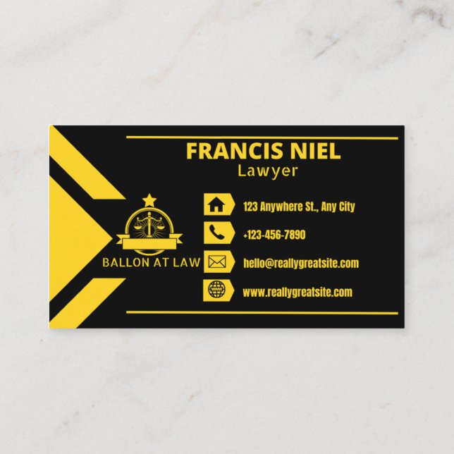 Law & Justice Advisor – broader and professional Business Card (Back)