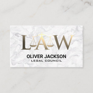 Law Justice Scales   Lawyer Business Card