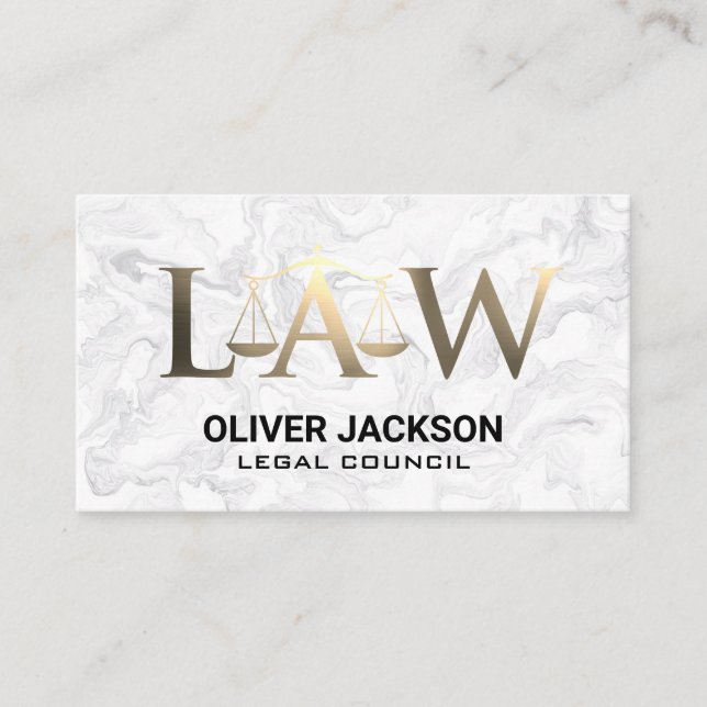 Law Justice Scales | Lawyer Business Card (Front)