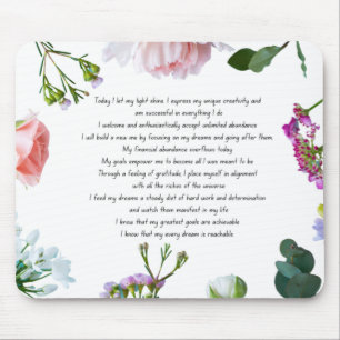Law of Attraction Abundance Prayer Mouse Pad