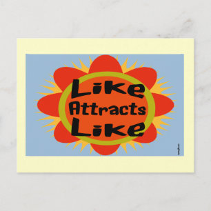 Law of Attraction Flower Postcard