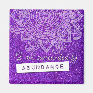 Law of Attraction Money Wealth Yoga Mindful Quote  Magnet