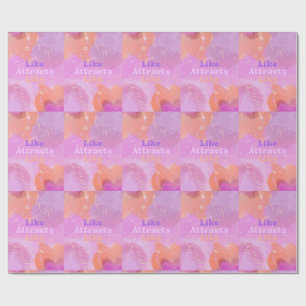 Law of Attraction Motivational Inspirational Pink Wrapping Paper