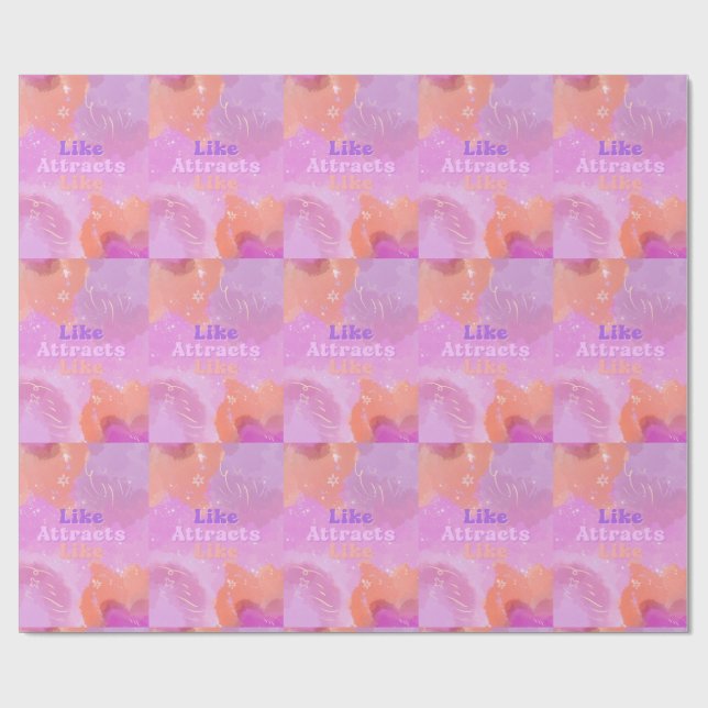 Law of Attraction Motivational Inspirational Pink Wrapping Paper (Flat)