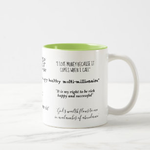 Law of Attraction Positive Quote Mantra Two-Tone Coffee Mug