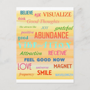 "LAW OF ATTRACTION" POSTCARD