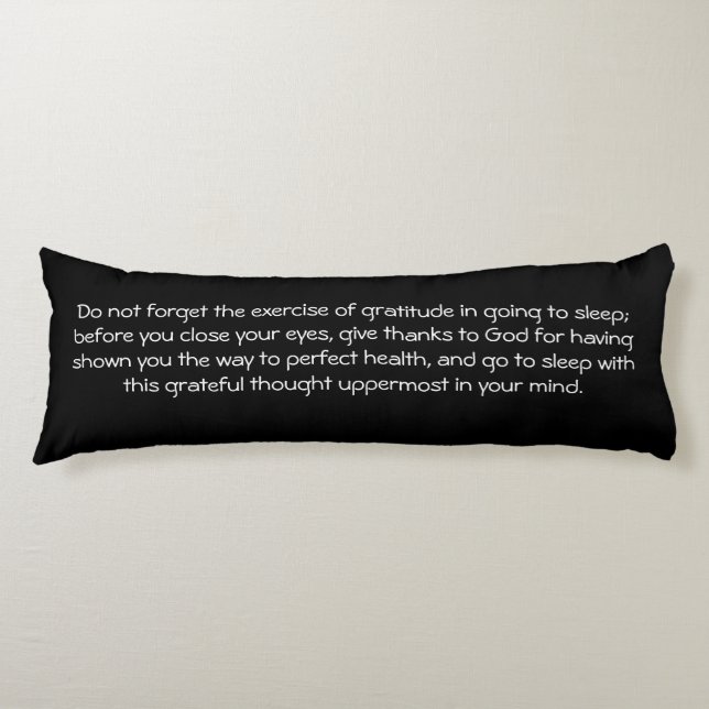 Law of Attraction Quote Gratitude - Dahlia Body Cushion (Front)