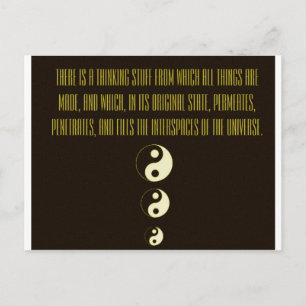Law of Attraction Quote -Ying Yang Postcard