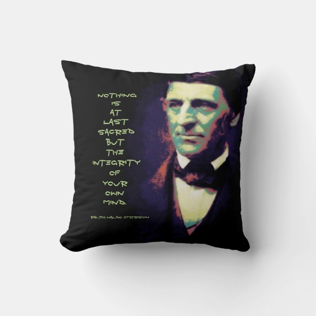 Law of Attraction Ralph Waldo Emerson Quote Cushion (Front)