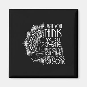 Law Of Attraction Spiritual Buddha Meditation Gift Magnet