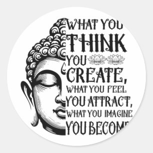 Law Of Attraction Spiritual Buddha Meditation Quot Classic Round Sticker