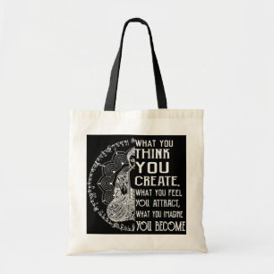 Law Of Attraction Spiritual Buddha Meditation Tote Bag
