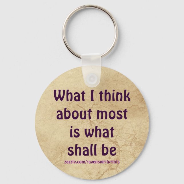 Law of Attraction Success Motivational Keychain (Front)