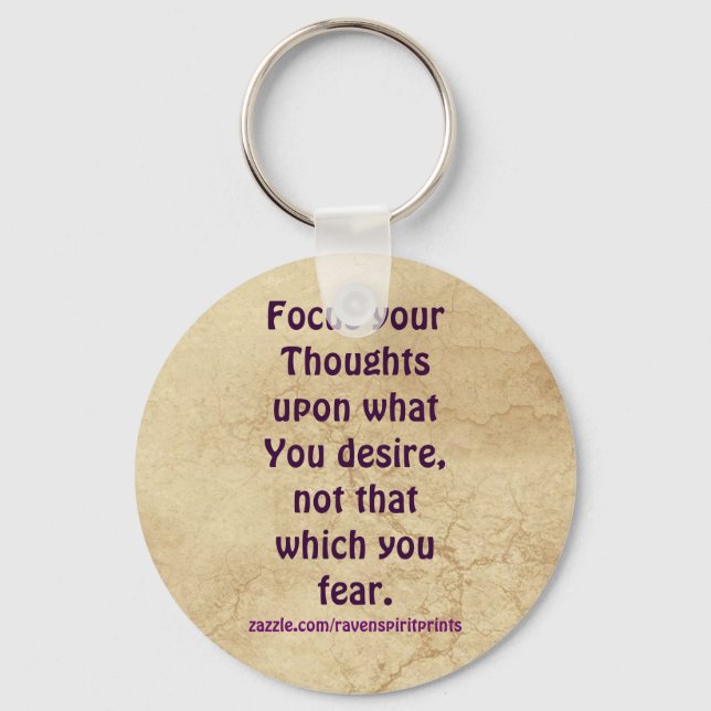 Law of Attraction Success Motivational Keychain (Front)