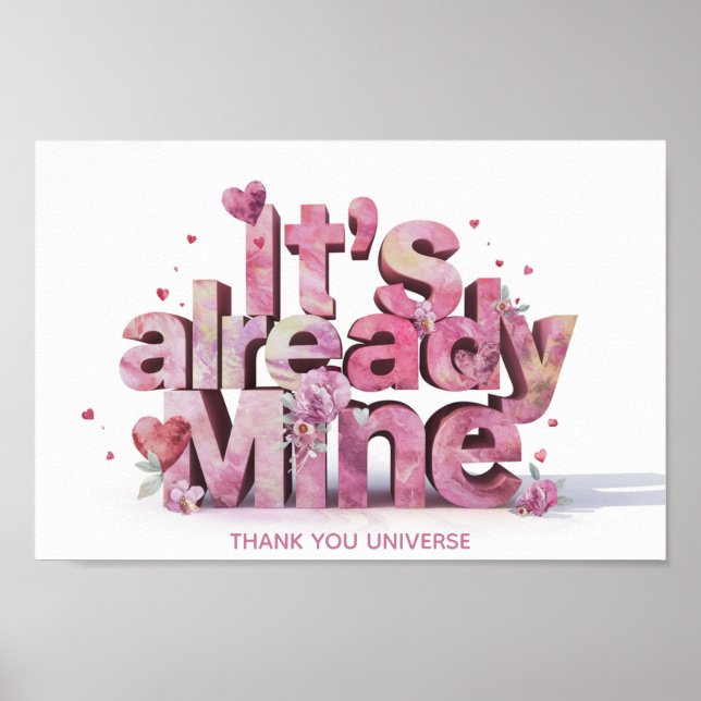 *~* Law of Attraction Whimsical AP85 Manifesting Poster (Front)