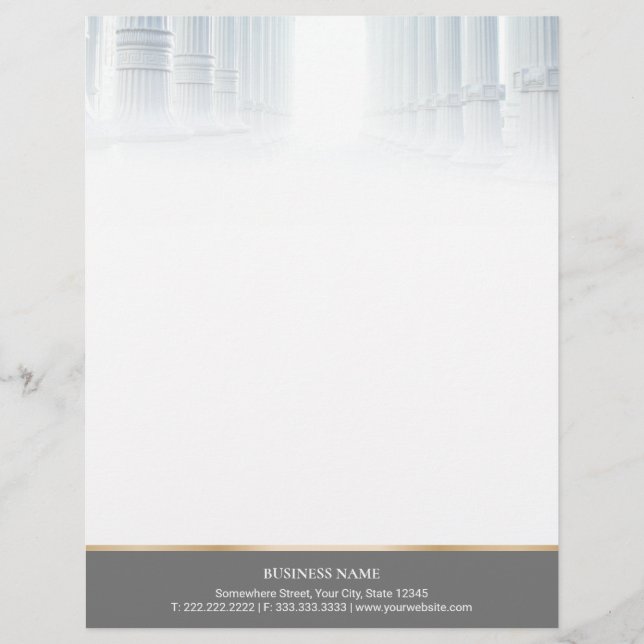 Law Office Attorney at Law Professional Lawyer Custom Letterhead (Front)