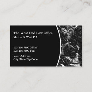Law Office Attorney Classy  Business Card