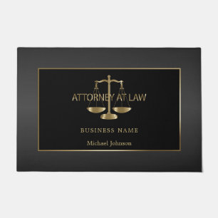 Law Office - Black and Gold Doormat