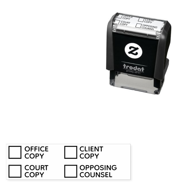 Law Office Copy Route Document Checkbox Small  Self-inking Stamp (In Situ)