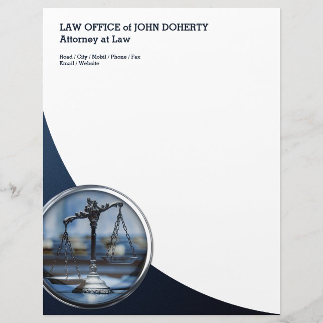 LAW OFFICE | Elegant Letterhead Design (Front)