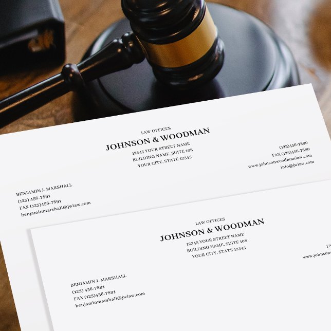 Law Office Legal Formal Professional Black Custom Letterhead (Creator Uploaded)