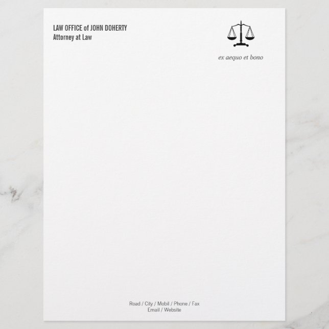 LAW OFFICE Letterhead (Front)