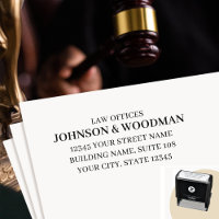Law Office Return Address Ink Stamp Professional