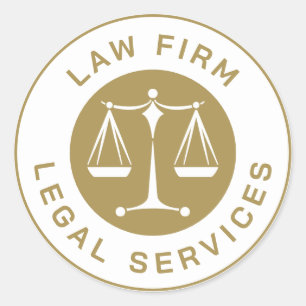 Law Office   Scales of Justice Classic Round Sticker