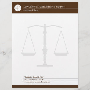 LAW OFFICES   Brown Custom Letterhead