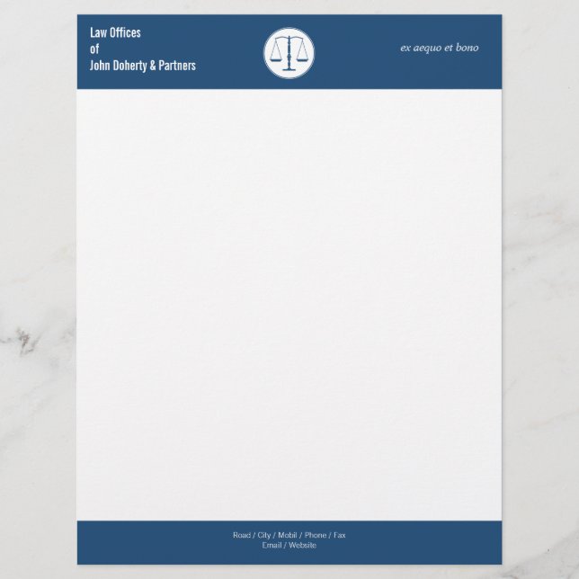 LAW OFFICES Letterhead Design (Front)