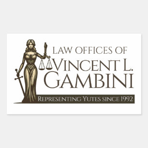 Law Offices of Vincent L Gambini Rectangular Sticker