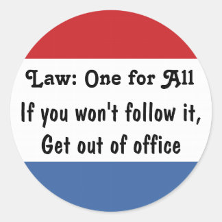 Law: One for All Classic Round Sticker