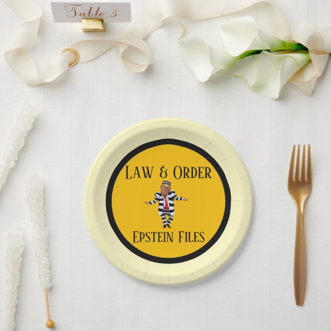 Law & Order Paper Plate (Wedding)