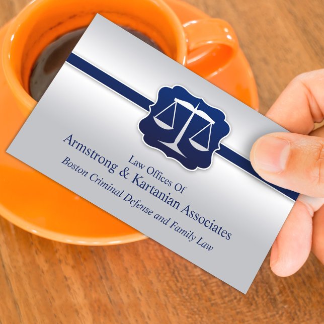 Law Scale Elegant Business Card (Creator Uploaded)