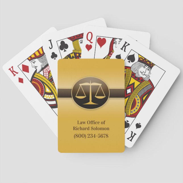 Law Scale Elegant Playing Cards (Back)