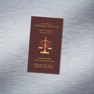 Law Scale Magnetic Business Card