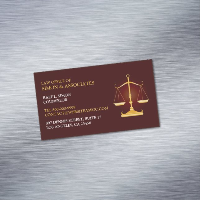 Law Scale Magnetic Business Card (In Situ)