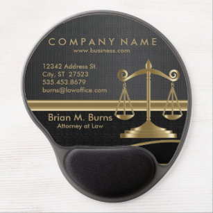 Law   Scales of Justice   Black Gel Mouse Pad